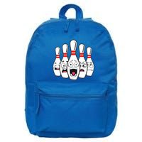 Funny Scared Bowling Pin For Bowlers Gift 16 in Basic Backpack