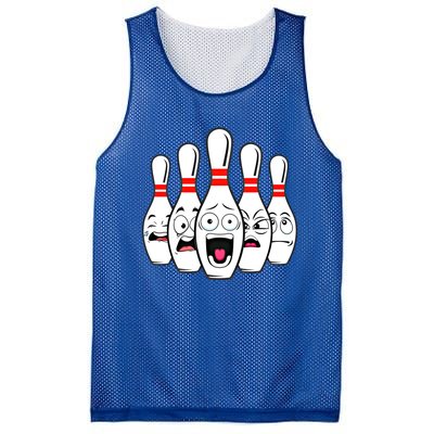 Funny Scared Bowling Pin For Bowlers Gift Mesh Reversible Basketball Jersey Tank