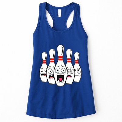 Funny Scared Bowling Pin For Bowlers Gift Womens Tank Top