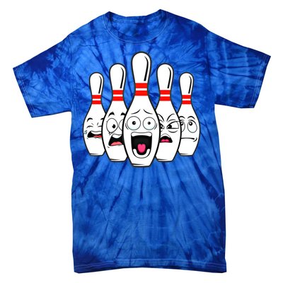 Funny Scared Bowling Pin For Bowlers Gift Tie-Dye T-Shirt