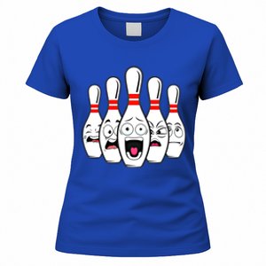 Funny Scared Bowling Pin For Bowlers Gift Women's T-Shirt