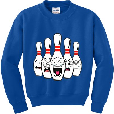 Funny Scared Bowling Pin For Bowlers Gift Kids Sweatshirt