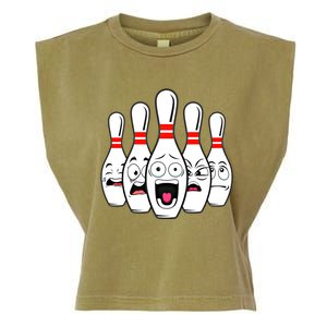 Funny Scared Bowling Pin For Bowlers Gift Garment-Dyed Women's Muscle Tee