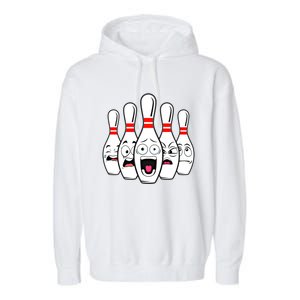 Funny Scared Bowling Pin For Bowlers Gift Garment-Dyed Fleece Hoodie