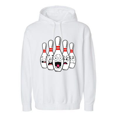 Funny Scared Bowling Pin For Bowlers Gift Garment-Dyed Fleece Hoodie