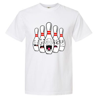 Funny Scared Bowling Pin For Bowlers Gift Garment-Dyed Heavyweight T-Shirt