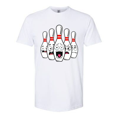 Funny Scared Bowling Pin For Bowlers Gift Softstyle CVC T-Shirt