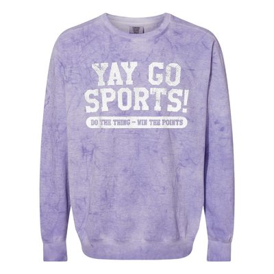 Football Soccer Basketball Team Funny Yay Go Sports Colorblast Crewneck Sweatshirt