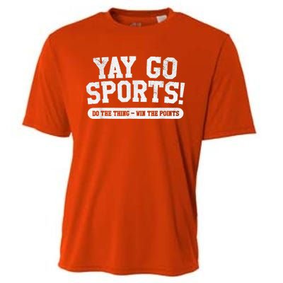 Football Soccer Basketball Team Funny Yay Go Sports Cooling Performance Crew T-Shirt