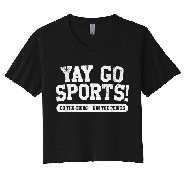 Football Soccer Basketball Team Funny Yay Go Sports Crop Top