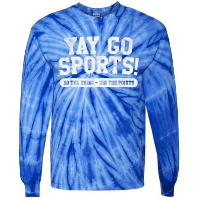 Football Soccer Basketball Team Funny Yay Go Sports Tie-Dye Long Sleeve Shirt