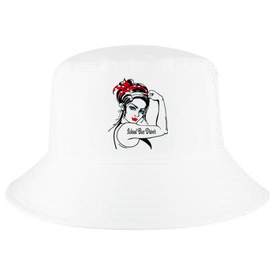 Female School Bus Driver Rosie The Riveter Pin Up Cool Comfort Performance Bucket Hat