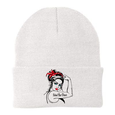 Female School Bus Driver Rosie The Riveter Pin Up Knit Cap Winter Beanie