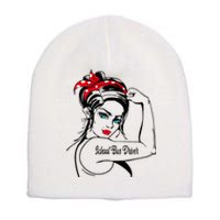 Female School Bus Driver Rosie The Riveter Pin Up Short Acrylic Beanie