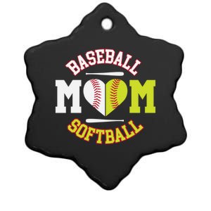 Funny Softball Baseball Mom Gift Ball Mom Gift Ceramic Star Ornament