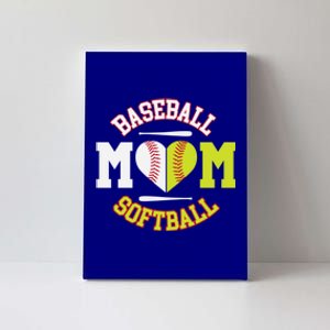 Funny Softball Baseball Mom Gift Ball Mom Gift Canvas