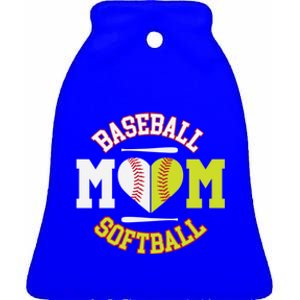 Funny Softball Baseball Mom Gift Ball Mom Gift Ceramic Bell Ornament