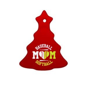 Funny Softball Baseball Mom Gift Ball Mom Gift Ceramic Tree Ornament