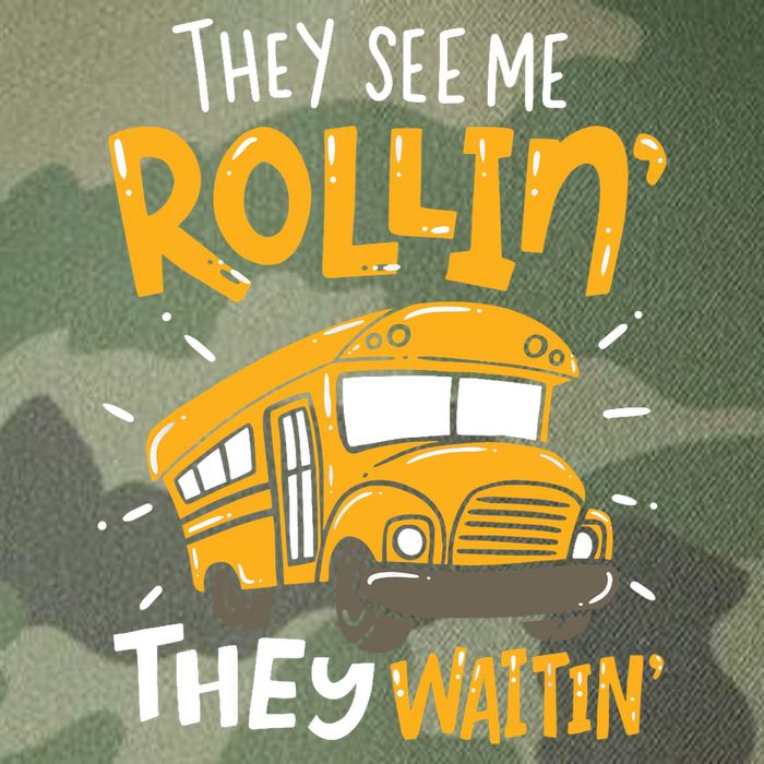 Funny School Bus Driver They See Me Rollin' They Waitin' Legacy Tie Dye Trucker Hat