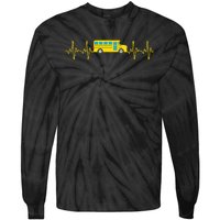 Funny School Bus Art For School Bus Driver Driving Tie-Dye Long Sleeve Shirt