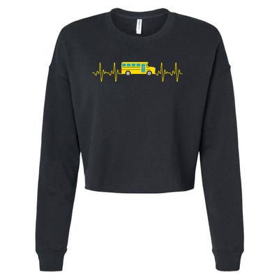 Funny School Bus Art For School Bus Driver Driving Cropped Pullover Crew