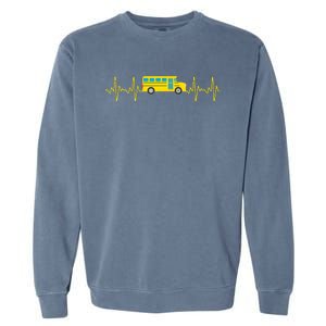 Funny School Bus Art For School Bus Driver Driving Garment-Dyed Sweatshirt