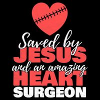 Funny Saved By Jesus Heart Surgeon Surgery Survivor Drawstring Bag