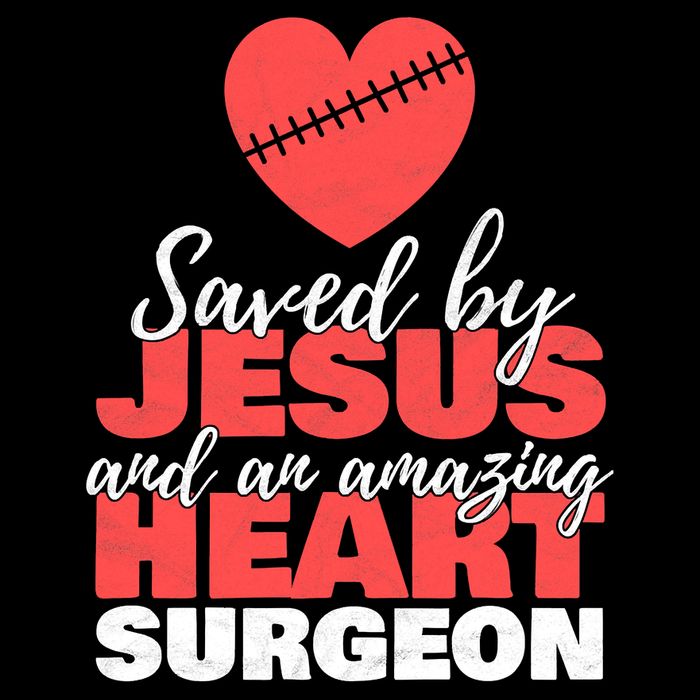 Funny Saved By Jesus Heart Surgeon Surgery Survivor Drawstring Bag