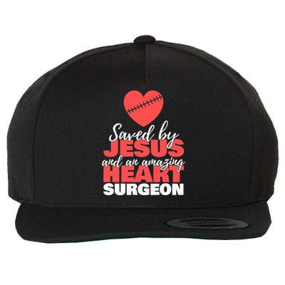Funny Saved By Jesus Heart Surgeon Surgery Survivor Wool Snapback Cap