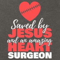 Funny Saved By Jesus Heart Surgeon Surgery Survivor Cotton Canvas Backpack