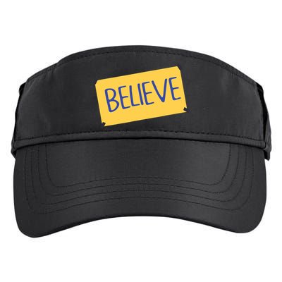 Funny Soccer Believe Faith Coach Richmond Lasso Believe Adult Drive Performance Visor