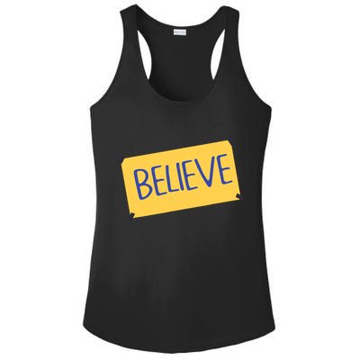 Funny Soccer Believe Faith Coach Richmond Lasso Believe Ladies PosiCharge Competitor Racerback Tank