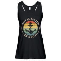 Funny Sailing Boating Sailor Boat Life Is Better On A Boat Ladies Essential Flowy Tank