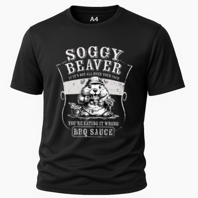 Funny Soggy Beaver Bbq If ItS Not All Over Your Face Performance Shirt
