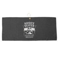 Funny Soggy Beaver Bbq If ItS Not All Over Your Face Large Microfiber Waffle Golf Towel