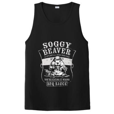 Funny Soggy Beaver Bbq If ItS Not All Over Your Face PosiCharge Competitor Tank