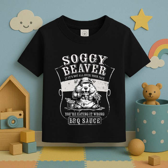 Funny Soggy Beaver Bbq If ItS Not All Over Your Face Toddler T-Shirt