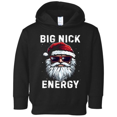 Funny Santa Big Nick Energy Santa Face Merry Christmas Toddler Hoodie