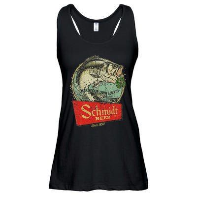 Fishing Schmidt Beer Make Your Own Luck 1894 Vintage Ladies Essential Flowy Tank