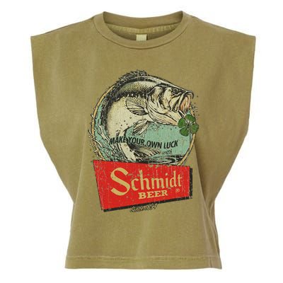 Fishing Schmidt Beer Make Your Own Luck 1894 Vintage Garment-Dyed Women's Muscle Tee