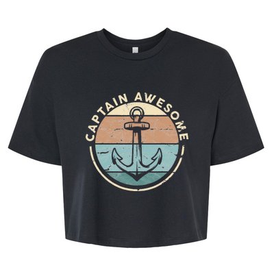 Funny Sailing Boating Sailor Boat Captain Awesome Bella+Canvas Jersey Crop Tee