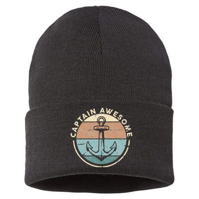 Funny Sailing Boating Sailor Boat Captain Awesome Sustainable Knit Beanie