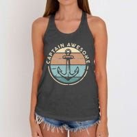 Funny Sailing Boating Sailor Boat Captain Awesome Women's Knotted Racerback Tank