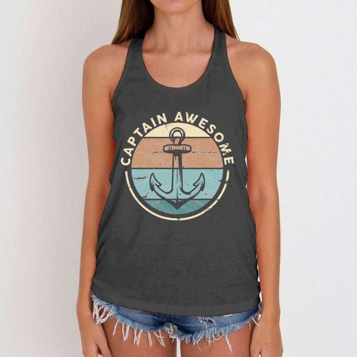 Funny Sailing Boating Sailor Boat Captain Awesome Women's Knotted Racerback Tank