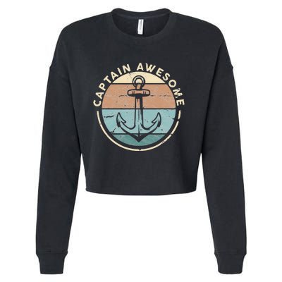 Funny Sailing Boating Sailor Boat Captain Awesome Cropped Pullover Crew