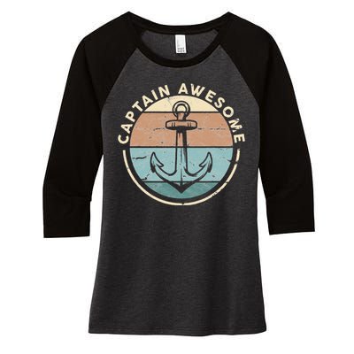 Funny Sailing Boating Sailor Boat Captain Awesome Women's Tri-Blend 3/4-Sleeve Raglan Shirt