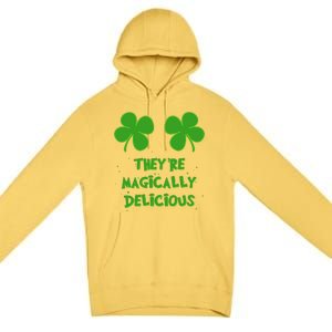 Funny Shamrock Boobs Saint St. Patrick's Paddys Day Irish Premium Pullover Hoodie