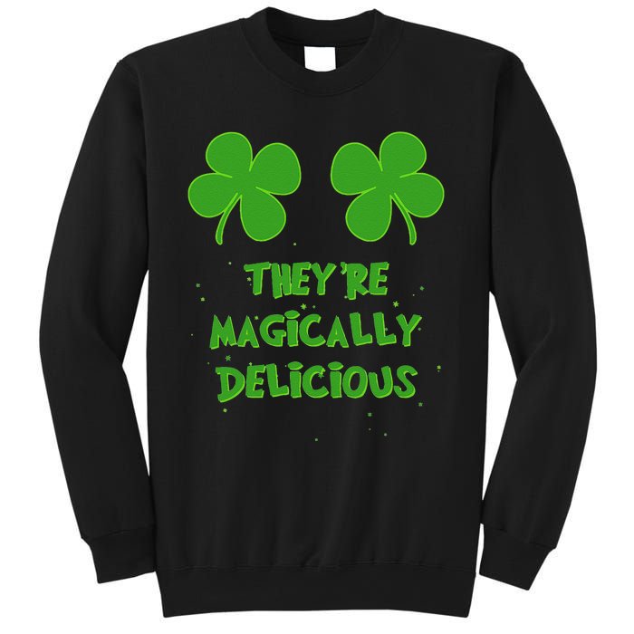 Funny Shamrock Boobs Saint St. Patrick's Paddys Day Irish Sweatshirt