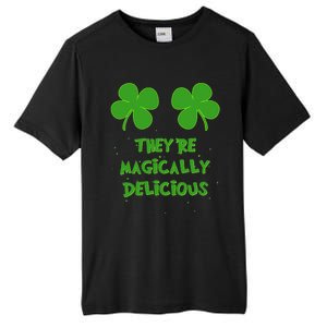 Funny Shamrock Boobs Saint St. Patrick's Paddys Day Irish Tall Fusion ChromaSoft Performance T-Shirt