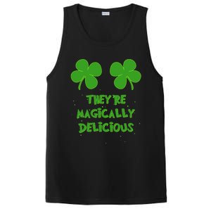 Funny Shamrock Boobs Saint St. Patrick's Paddys Day Irish PosiCharge Competitor Tank